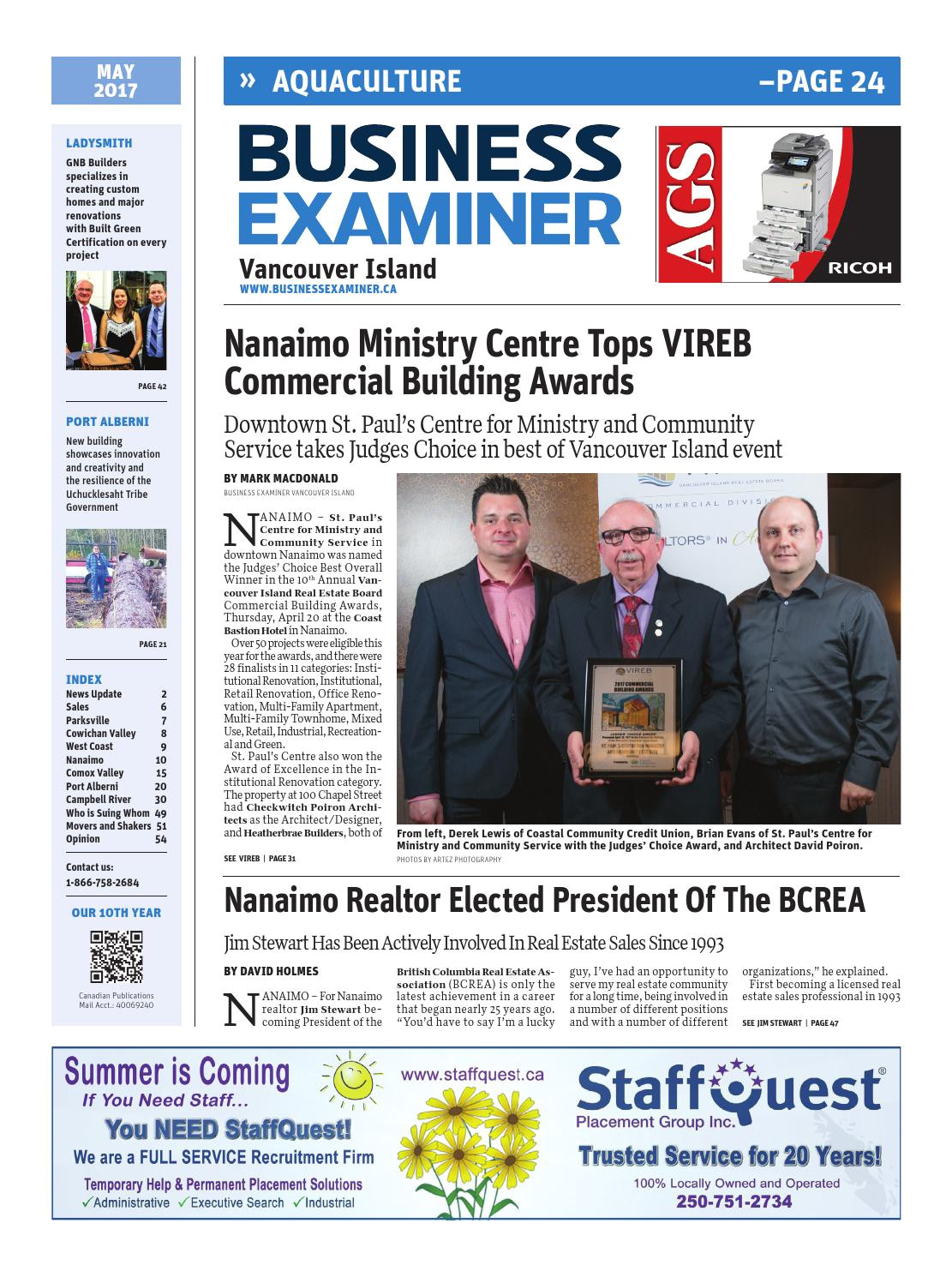 business examiner vancouver island may 2017 by business examiner media group issuu