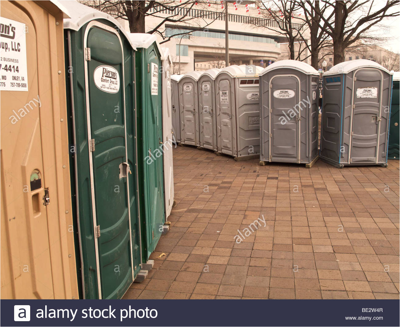 porta potties inauguration eve washington dc january 2009 stock image