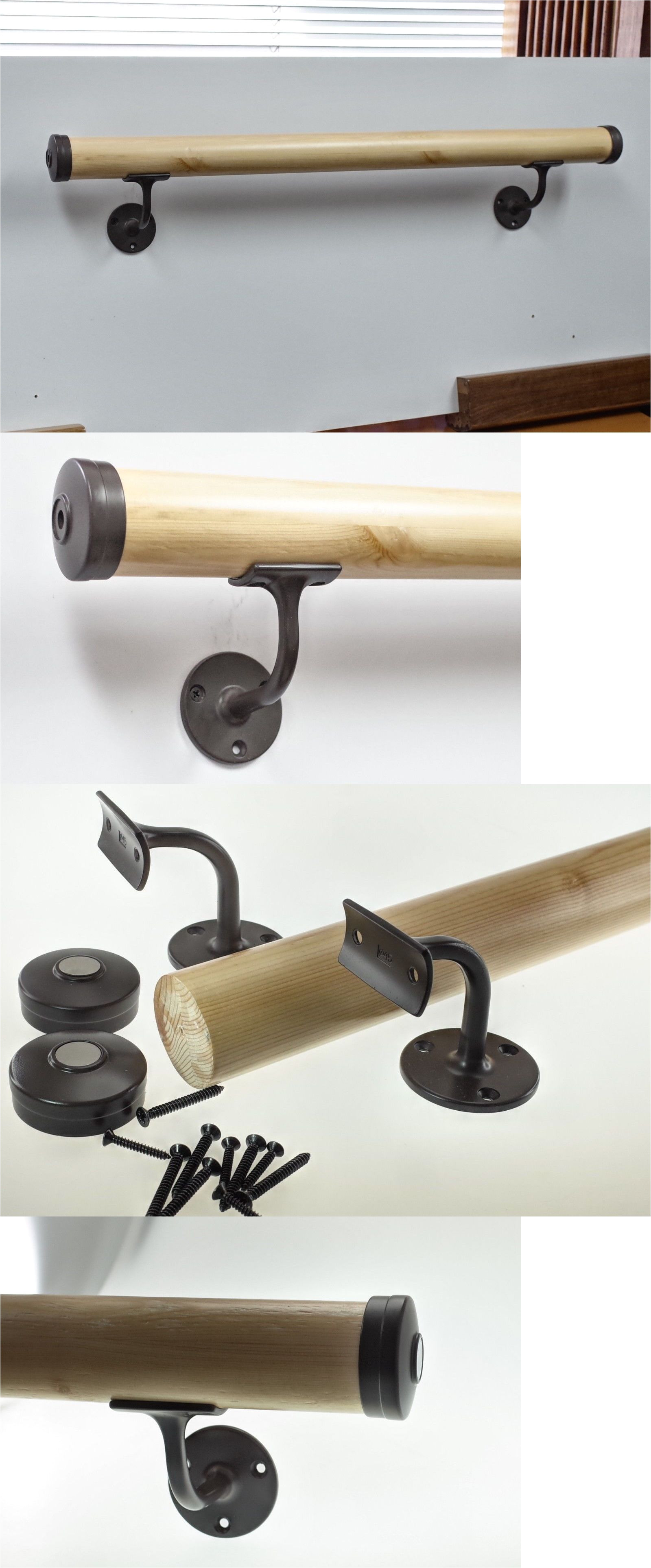 ballet barres 179804 ballet barre 40 natural pine bar w wall mounted brackets and end caps diy 1m buy it now only 39 9 on ebay