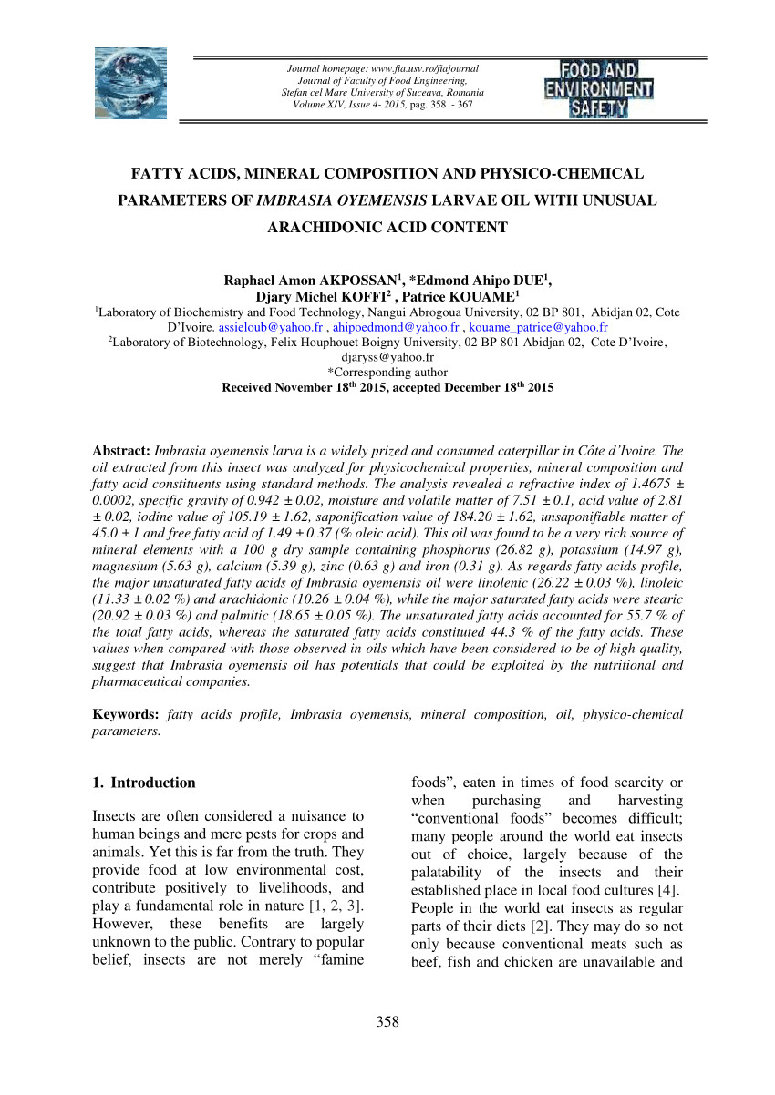 pdf protein fractions and functional properties of dried imbrasia oyemensis larvae full fat and defatted flours