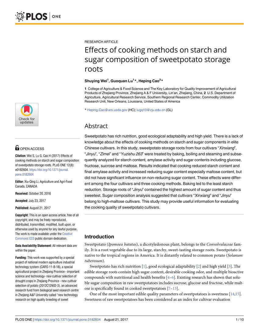 pdf sweet potato flavor quantitative and qualitative assessment of optimum sweetness