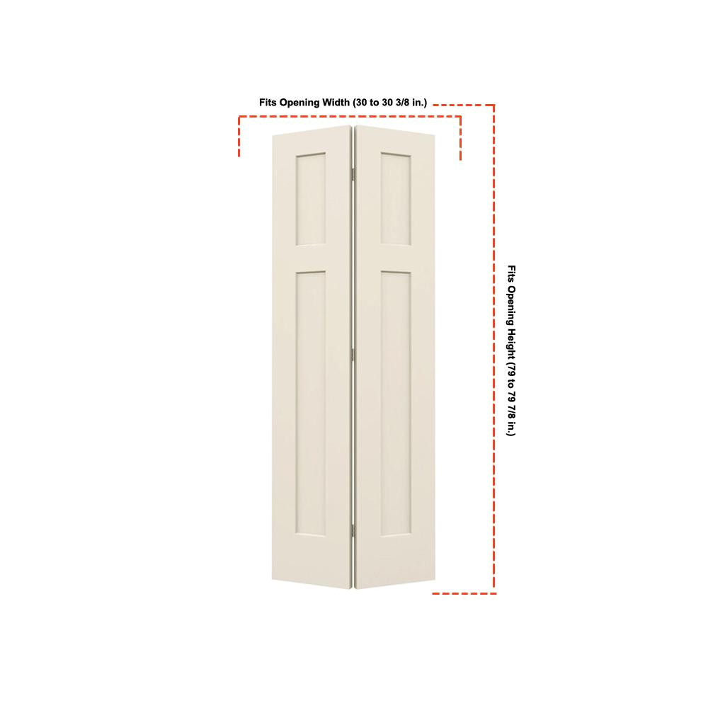 30 in x 80 in smooth 3 panel craftsman hollow core molded