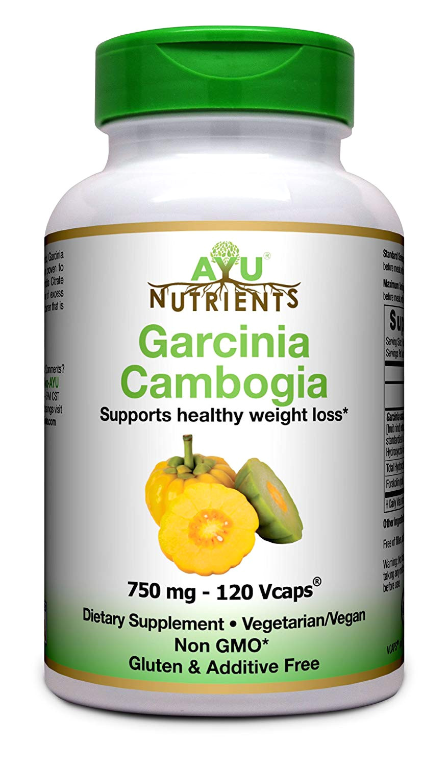 amazon com ayunutrients garcinia cambogia 70 hca pure extract 120 veggie caps made in usa weight management fat metabolism health personal care