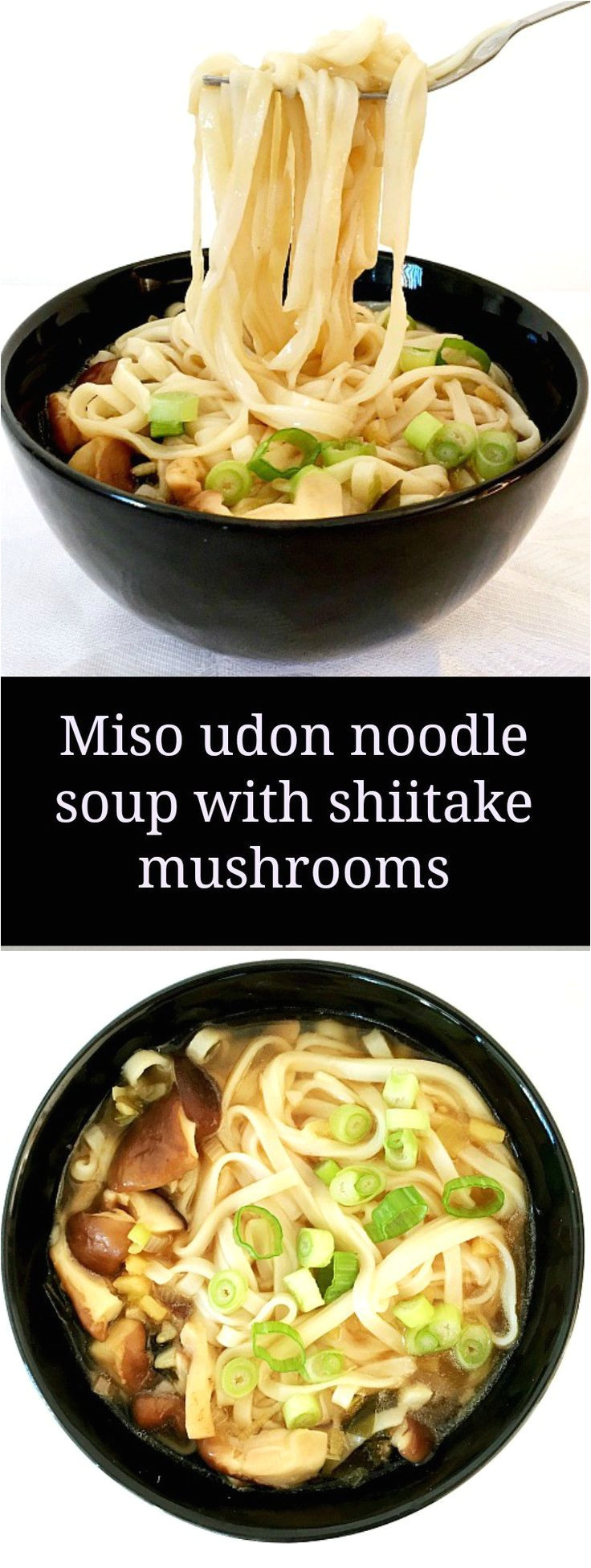 miso udon noodle soup with shiitake mushrooms a vegan japanese style soup that is a cocinar pastafideosrecetas para