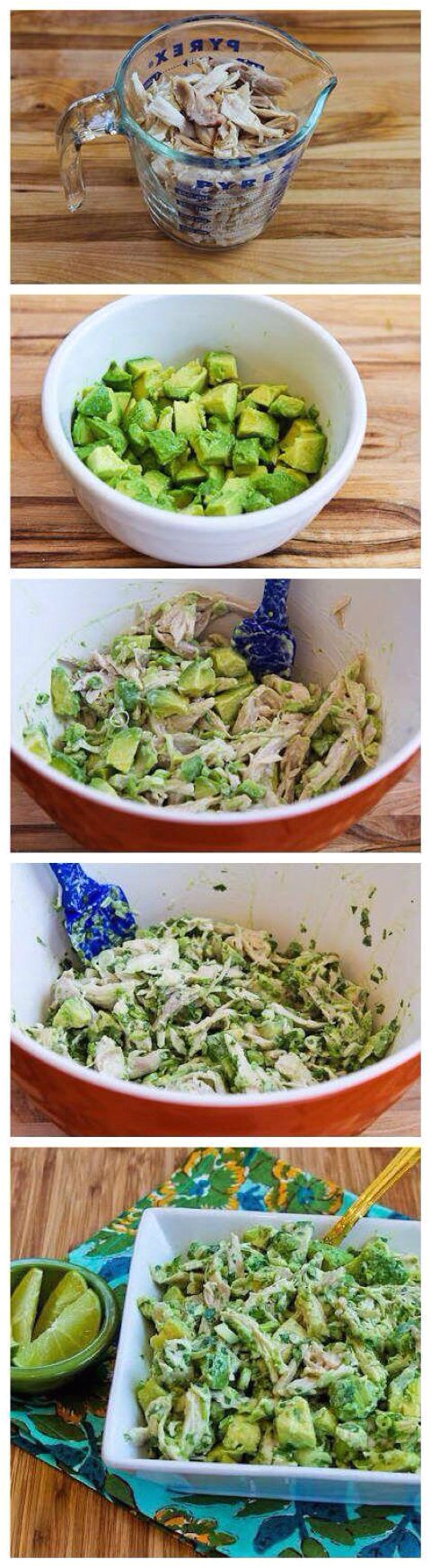 chicken and avocado salad with lime and cilantro video