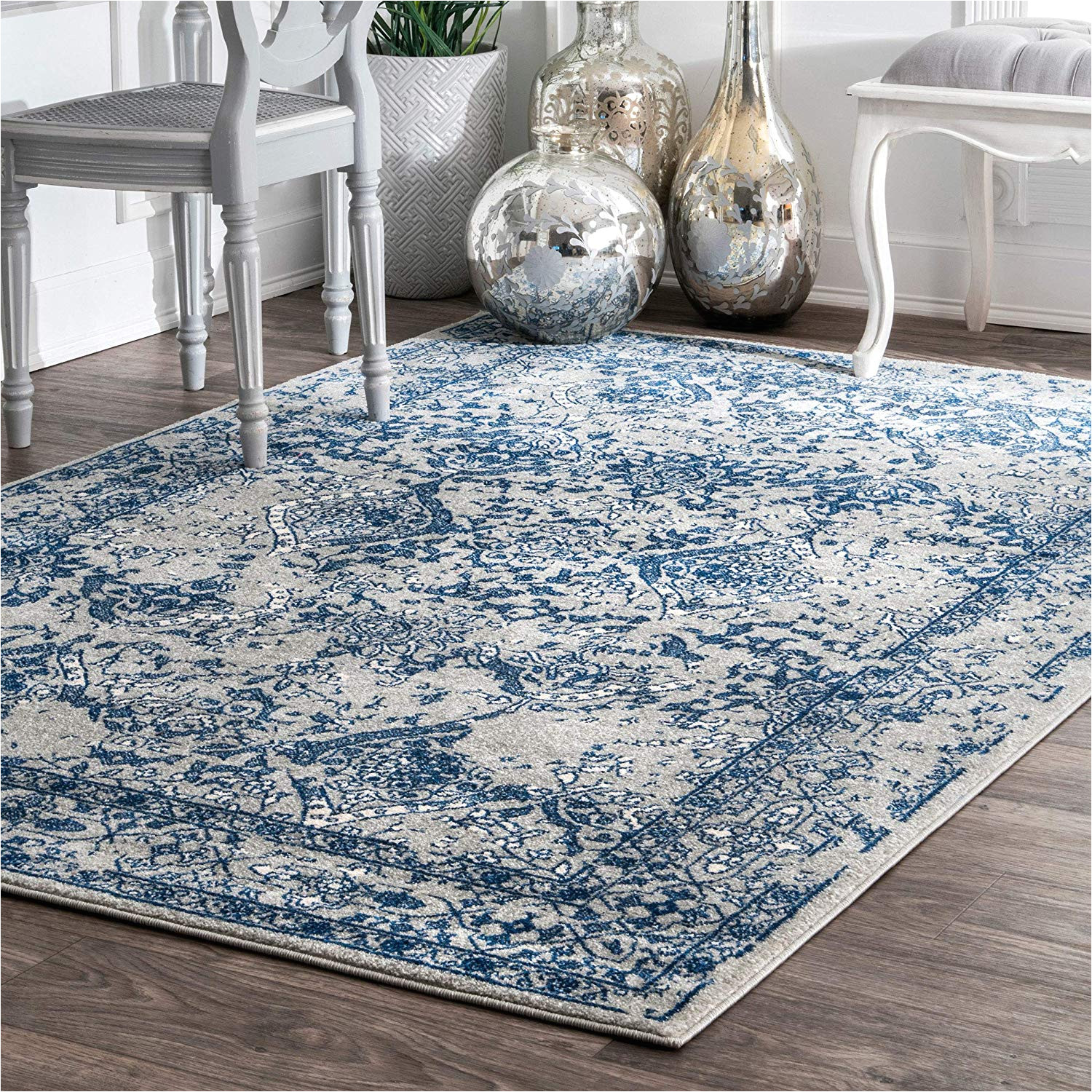 amazon com nuloom rzbd21b vintage odell rug 6 7 x 9 light blue kitchen dining