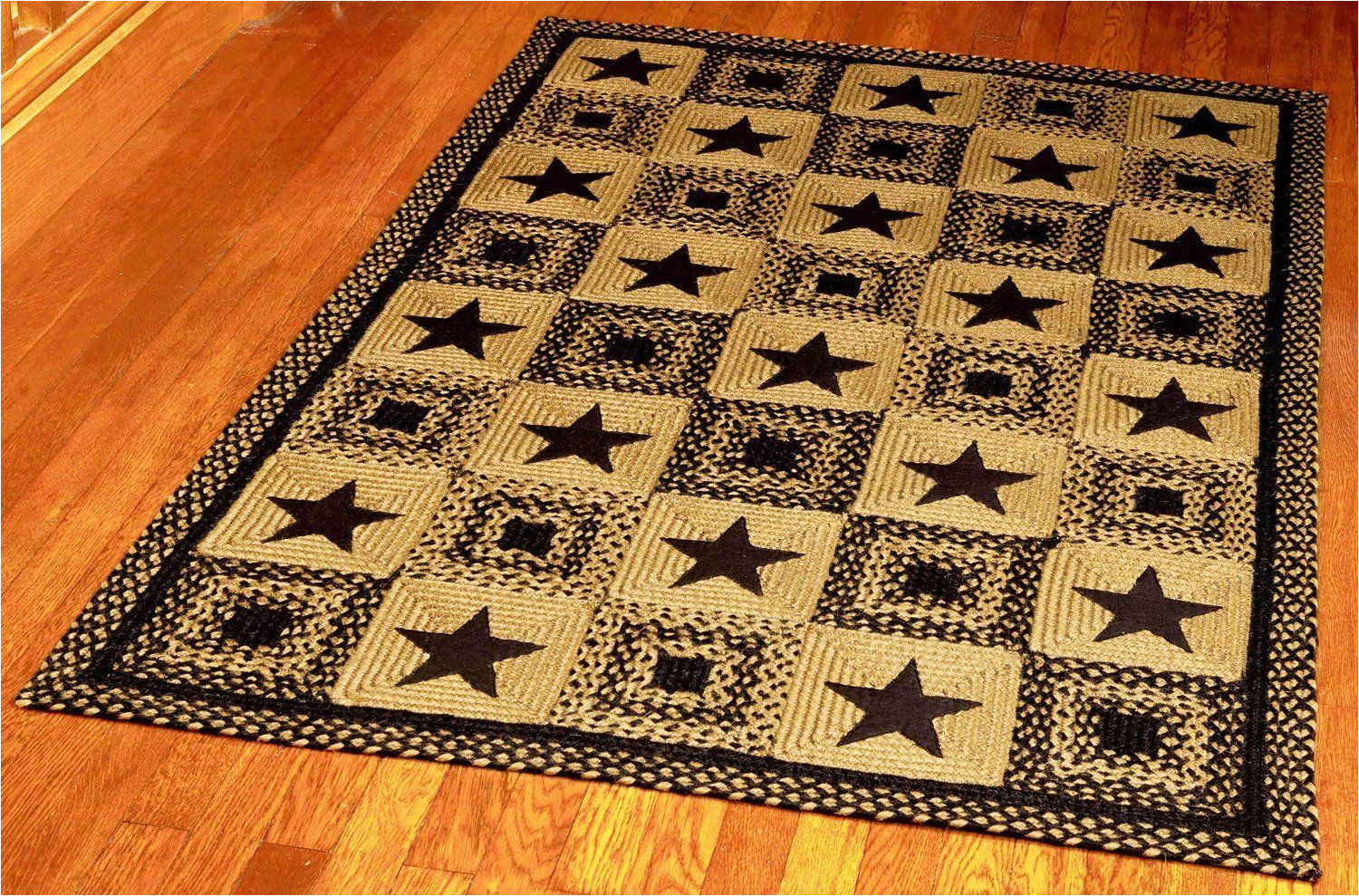 ihf home decor rectangle area accent braided jute rug 5 x 8 country star black design new you can find more details by visiting the image link