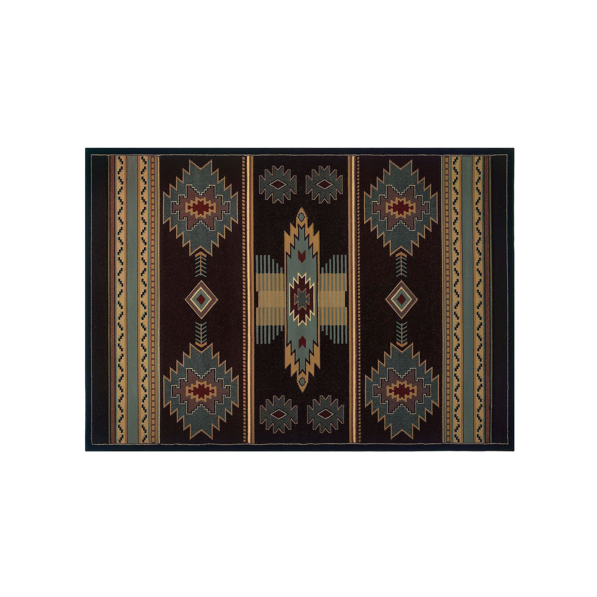 united weavers designer contours native southwest rug blue