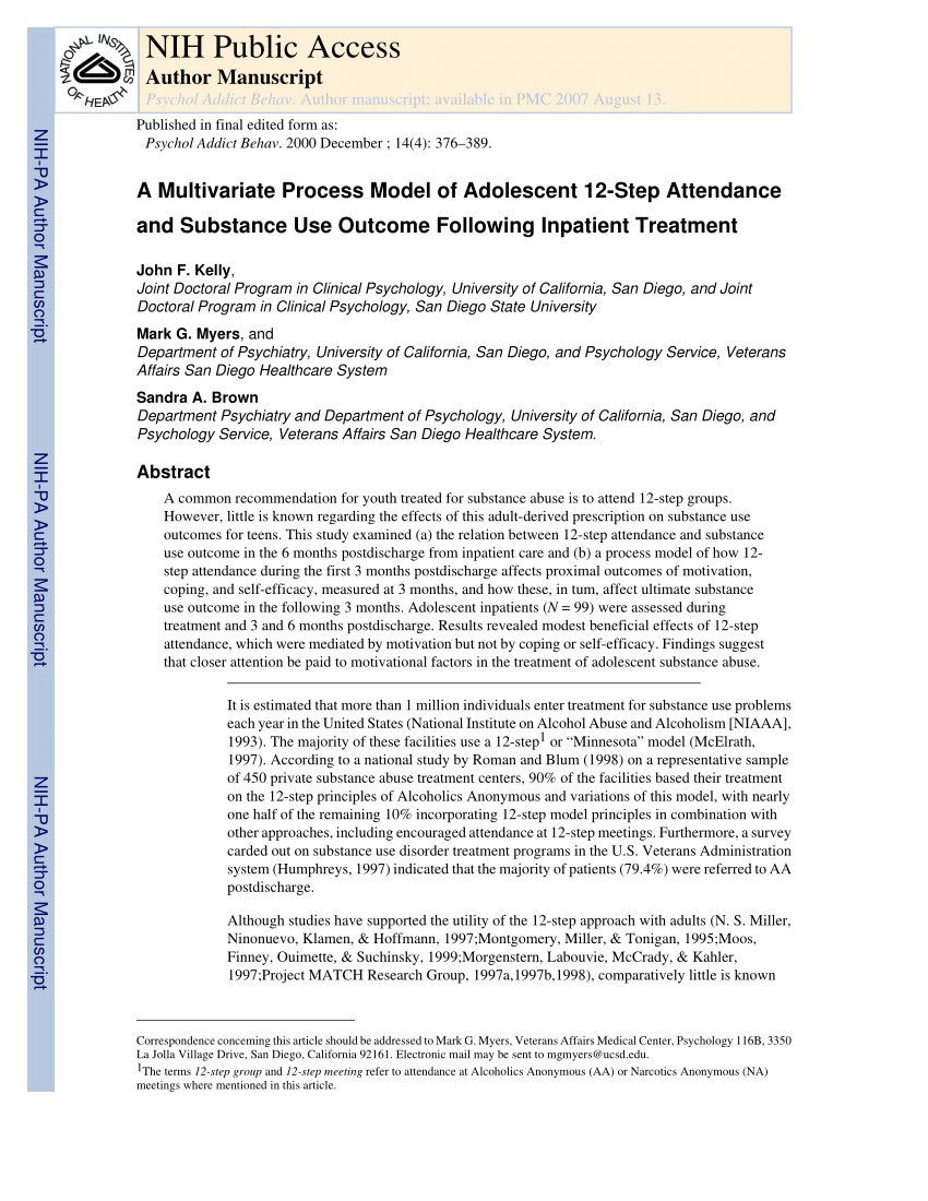 pdf development and initial validation of a 12 step participation expectancies questionnaire