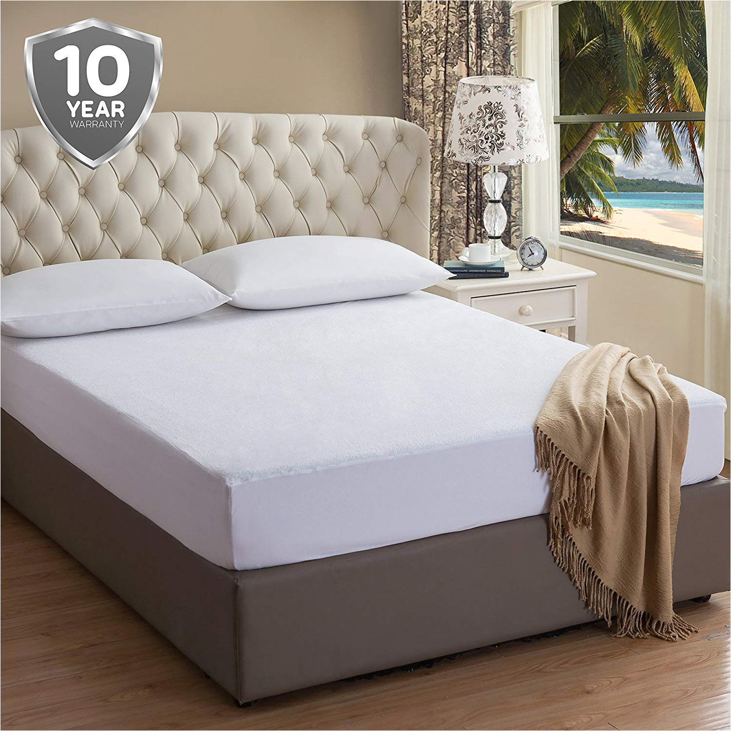 amazon com mattress topper by caretta mattress pad mattress protector mattress cover waterproof mattress pad hypoallergenic waterproof terry cotton