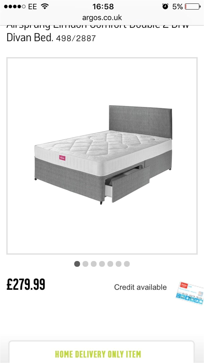 grey double divan bed and head board jpg