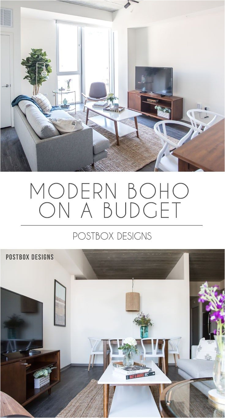 postbox designs interior e design modern boho dining room living room makeover reveal online interior design sonder