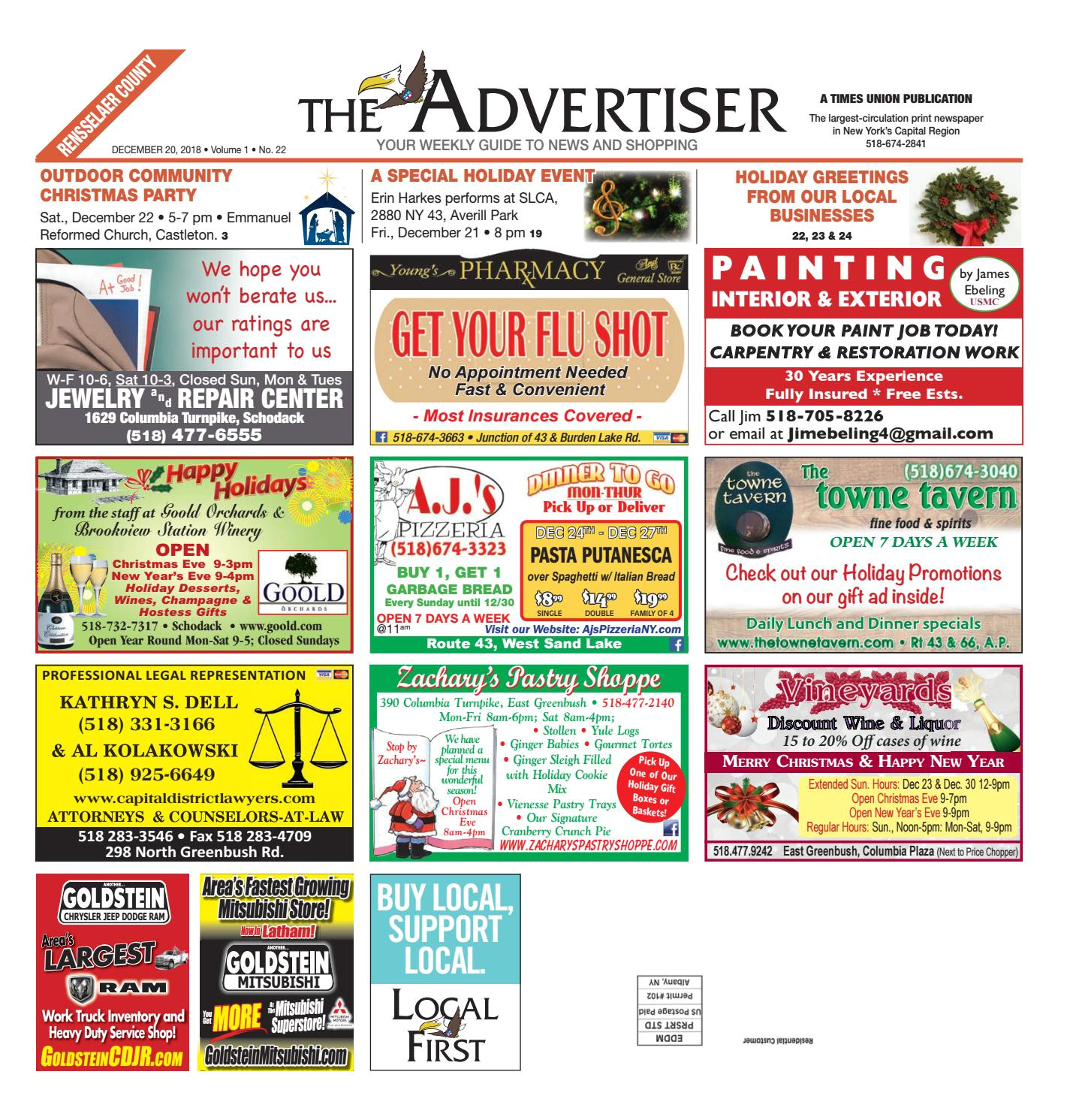 local first the advertiser 122018 by capital region weekly newspapers issuu