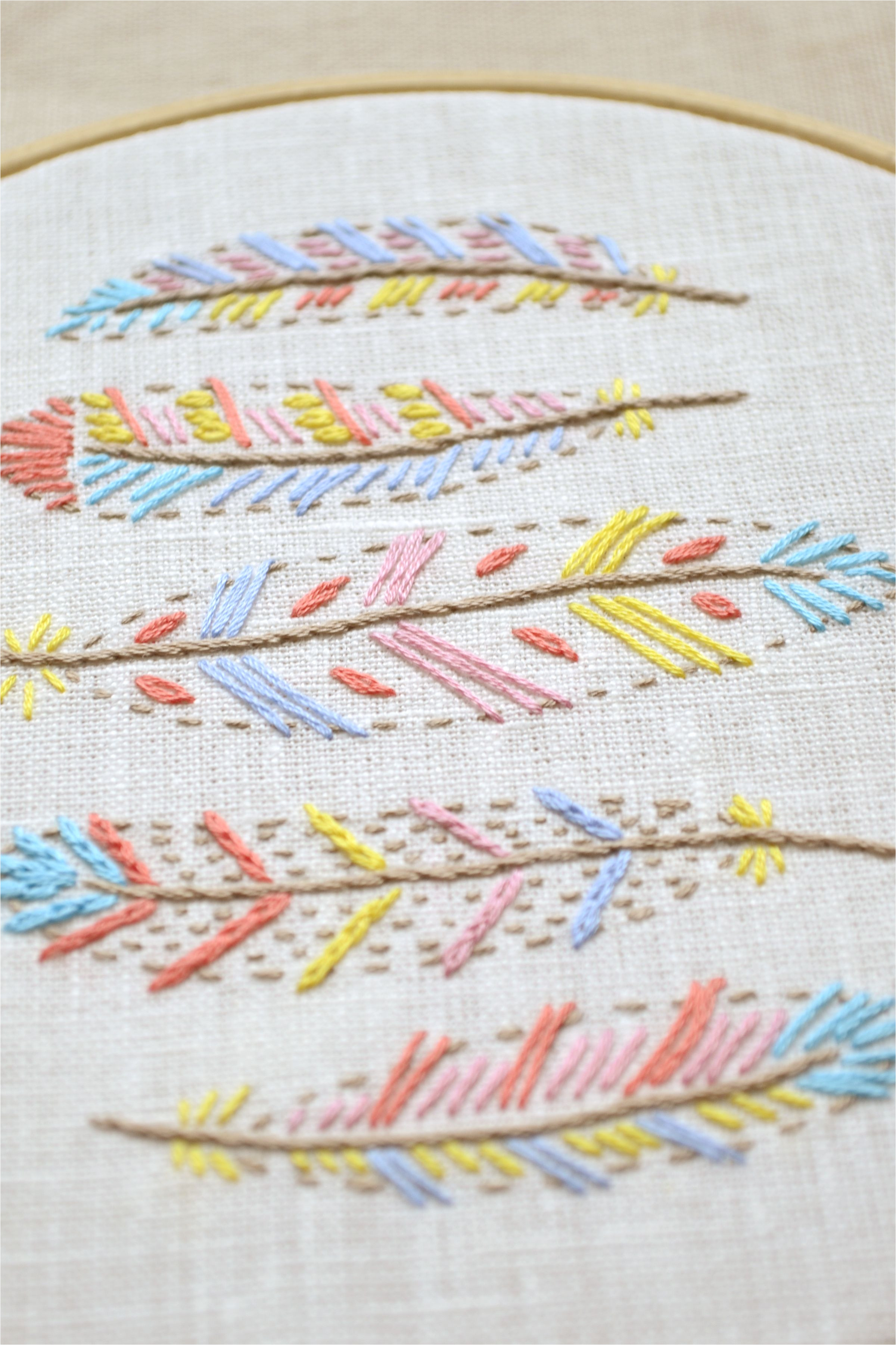 hand embroidery embroidery pattern embroidery patterns embroidery design feathers boho bohemian nursery nursery decor boho decor