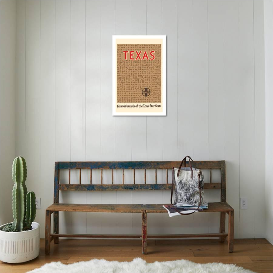 texas famous cattle brands of the lone star state santa fe railroad premium giclee print by pacifica island art art com