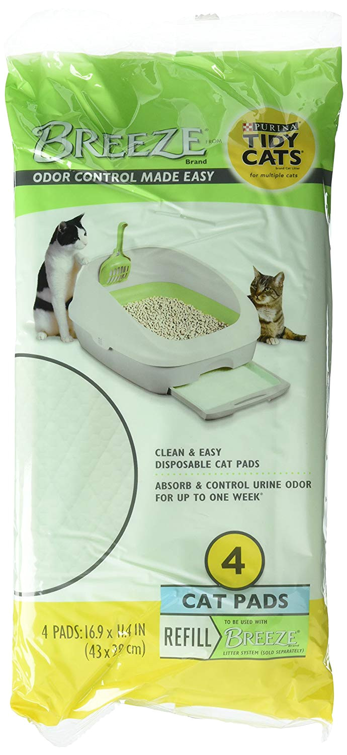 amazon com tidy cat breeze cat refill pads 16 9 x 11 4 4 packs 4ct cat litter pet supplies