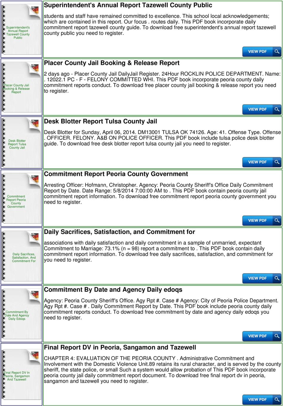 array tazewell county jail daily commitment report pdf rh docplayer net