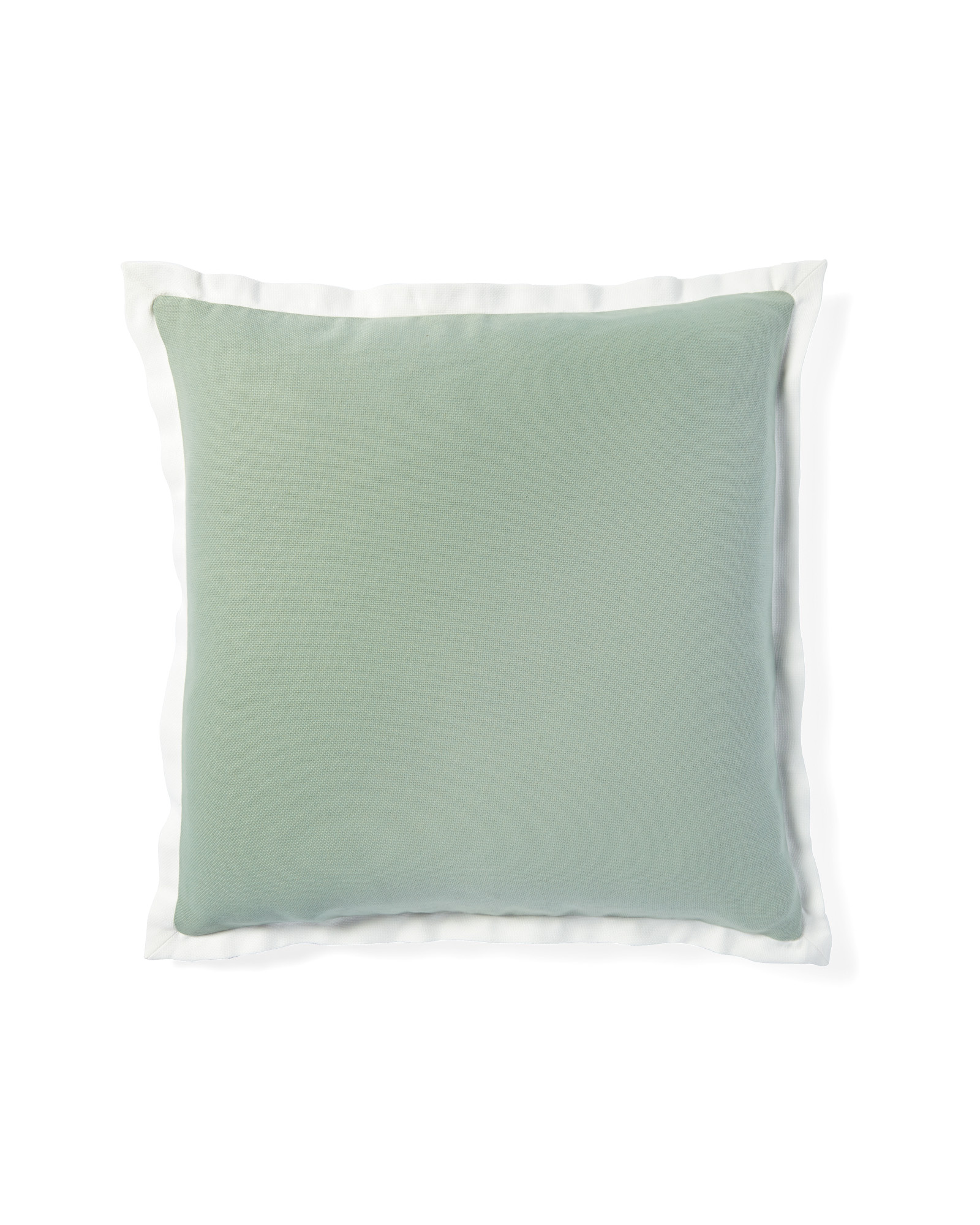 border frame outdoor pillow cover seaglass white