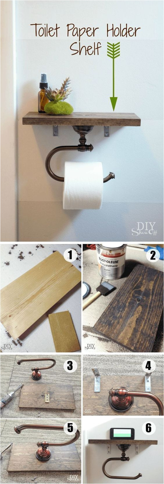 diy toilet paper holder with shelf use this clever and functional toilet paper holder to keep small handy bathroom accessories or to create attractive