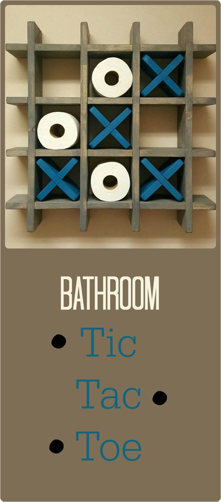Tic Tac toe toilet Paper Holder Bathroom Tic Tac toe Made to order toilet Paper Holder toilet