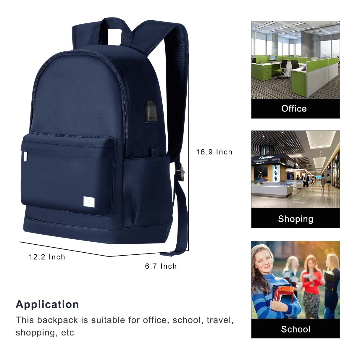 2019 christmas gift cool travel waterproof laptop backpack bookbags for teen girls boys women 797