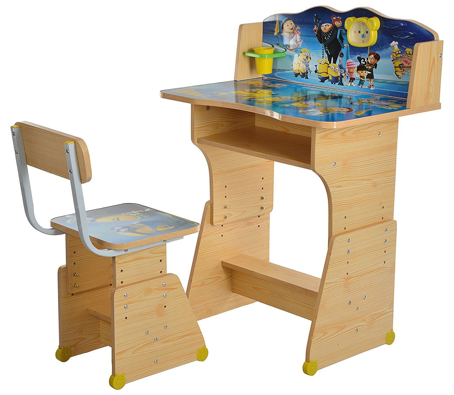 iris minion heavy duty kids table and chair study set wooden