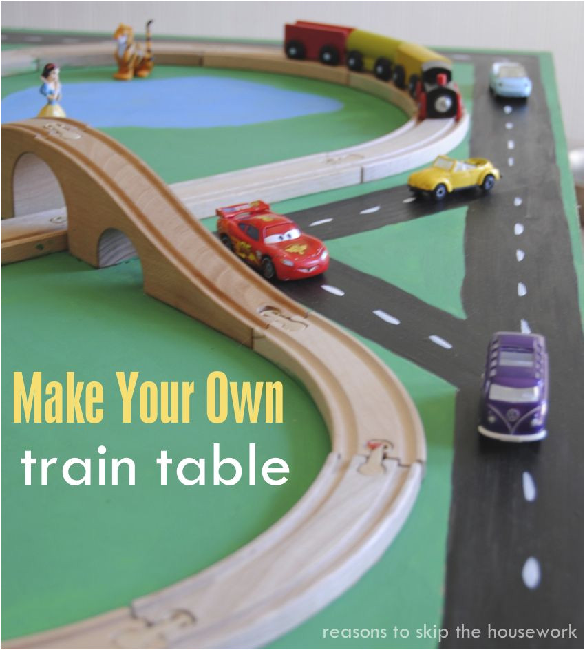 make your own train table from reasons to skip the housework train table kid toys kid play tables
