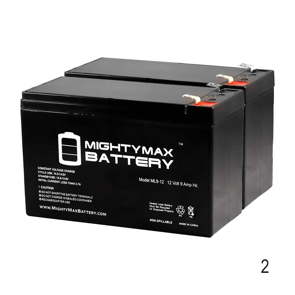 amazon com mighty max battery 12v 9ah replacement for razor pocket mod electric scooter 2 pack brand product sports outdoors