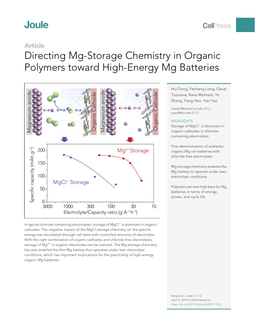 pdf an ultrafast rechargeable aluminium ion battery