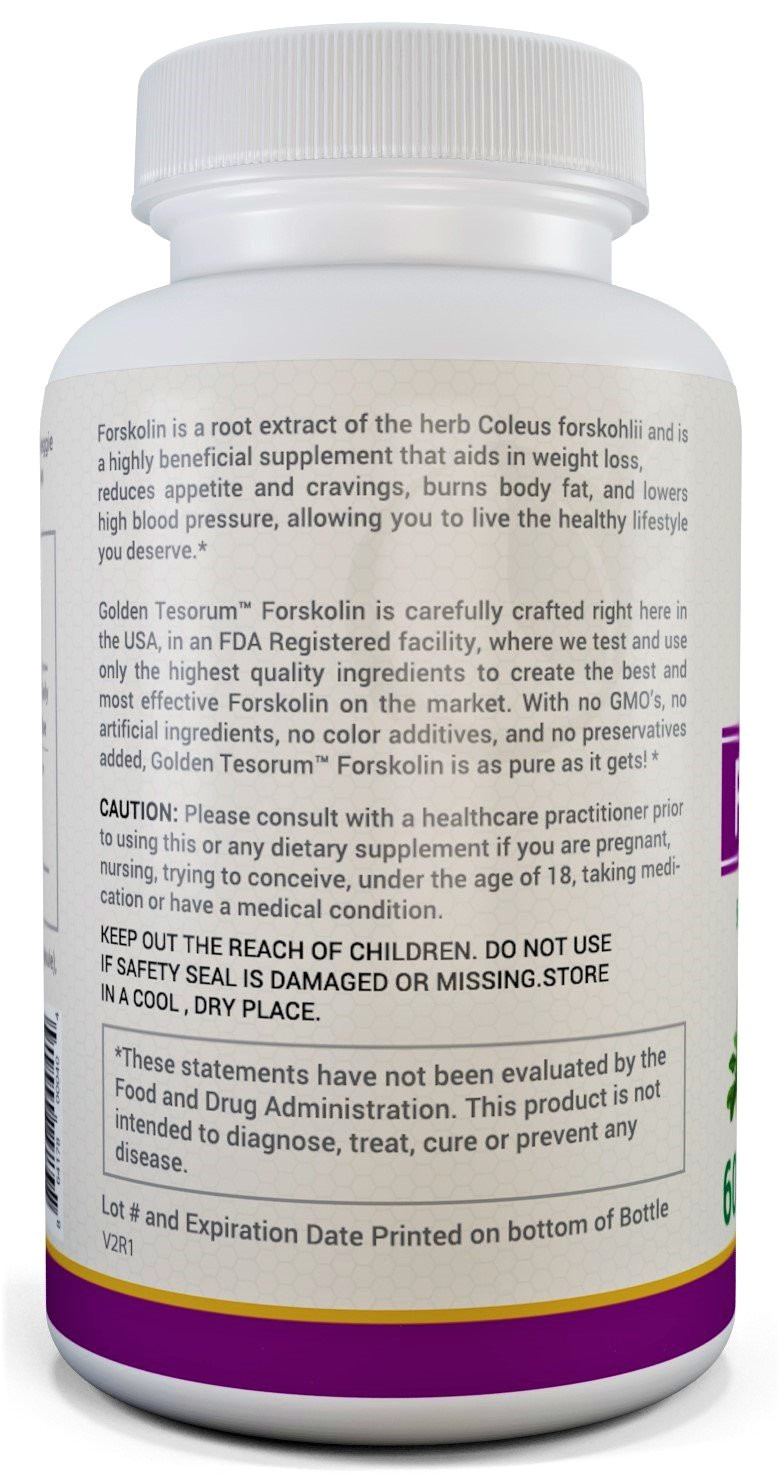 amazon com 100 pure forskolin extract for weight loss maximum strength 500mg coleus forskohlii supplement appetite suppressant potent fat burner for