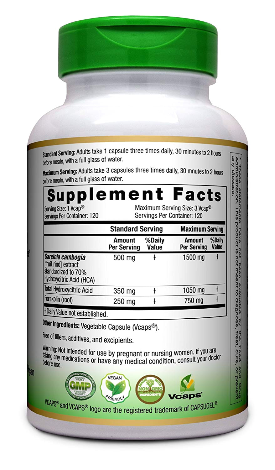 amazon com ayunutrients garcinia cambogia 70 hca pure extract 120 veggie caps made in usa weight management fat metabolism health personal care