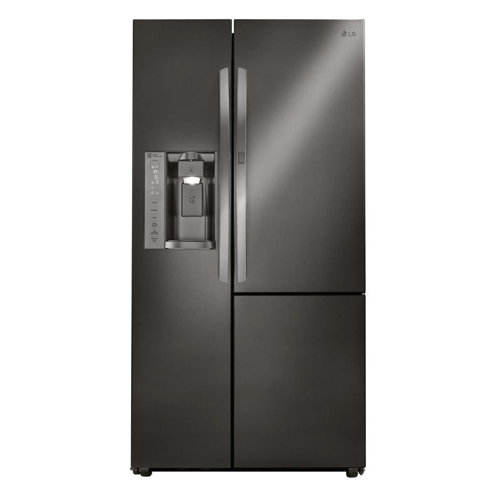 side by side smart refrigerator with door in door