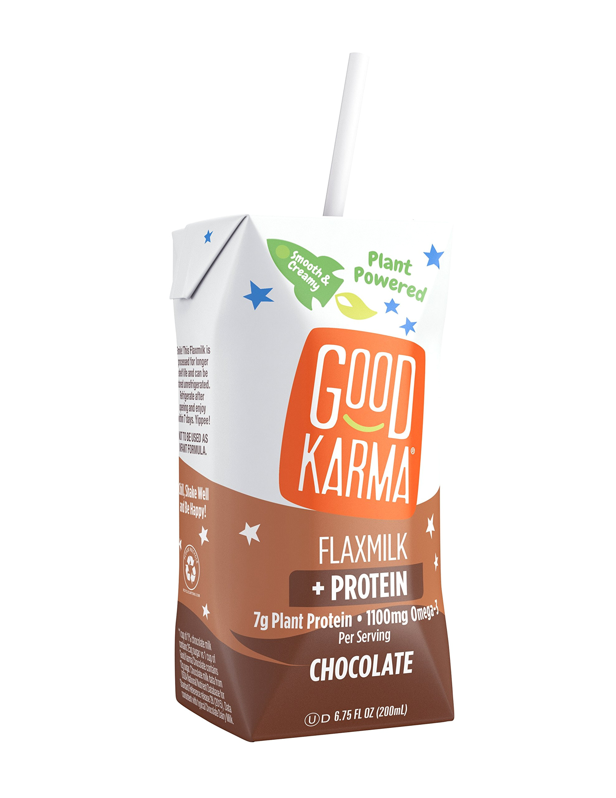 good karma flaxmilk chocolate 6 75 oz lunchbox cartons shelf stable 12 pack great