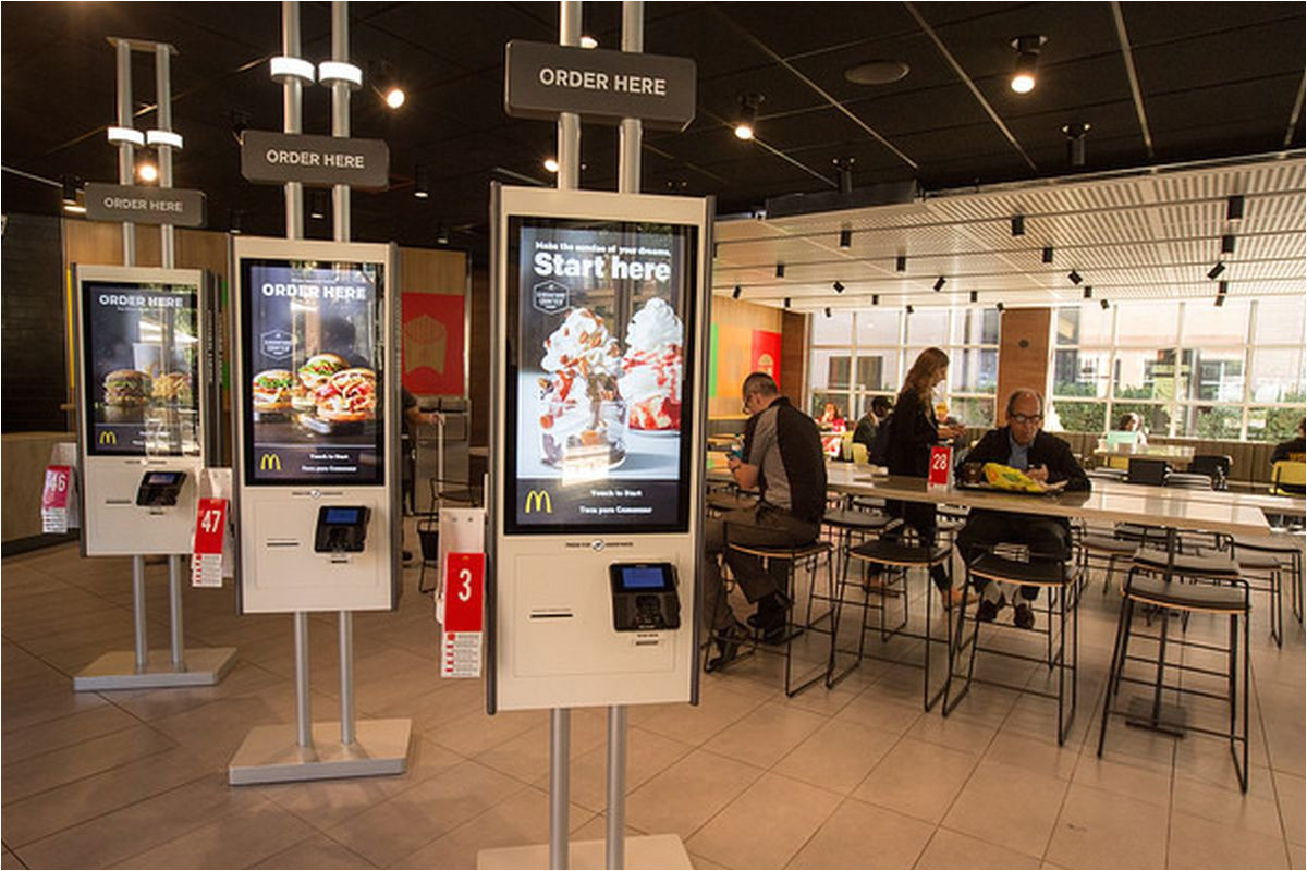 the mcdonald s of the future has table service and touch screen ordering