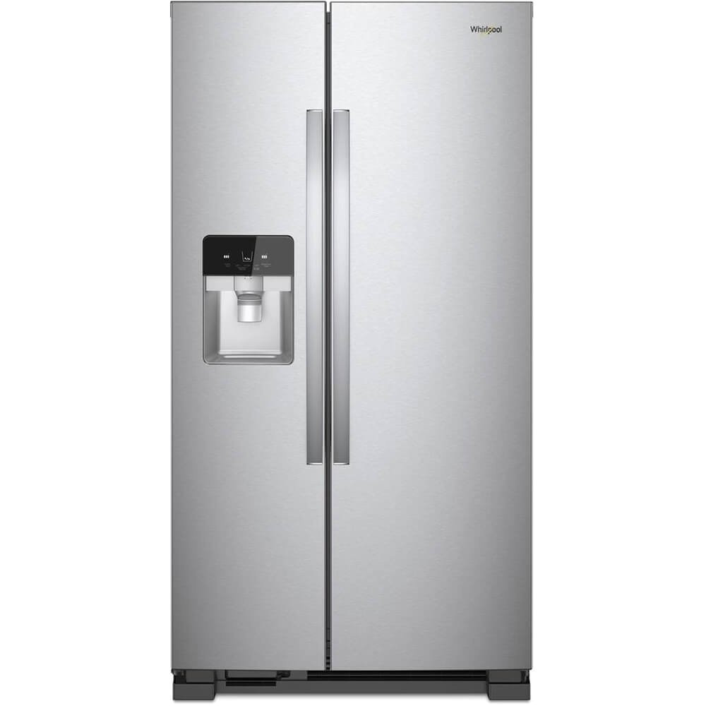 amazon com whirlpool wrs321sdhz 21 cu ft stainless side by side refrigerator appliances