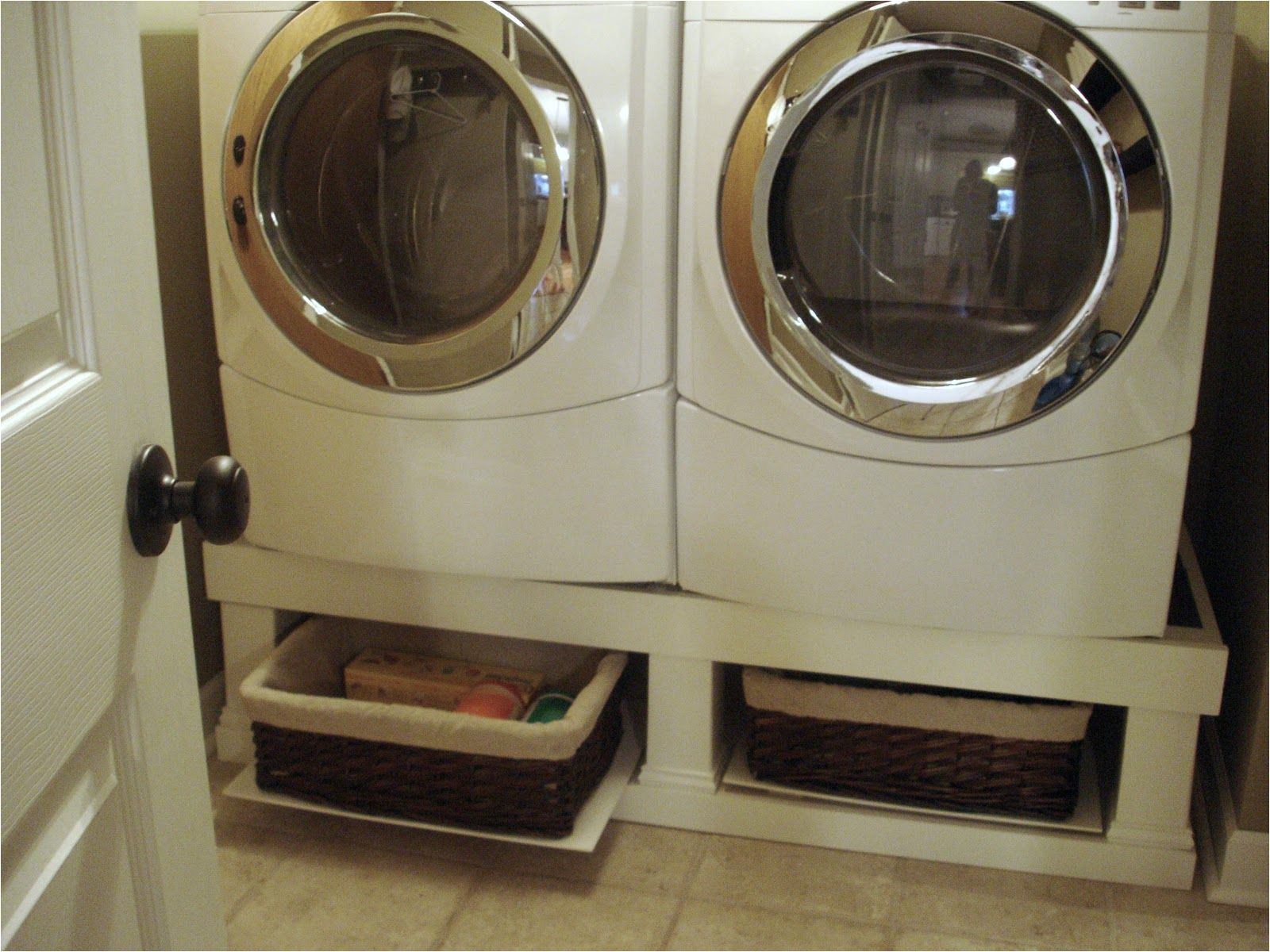 crazy wonderful washer dryer stand installed