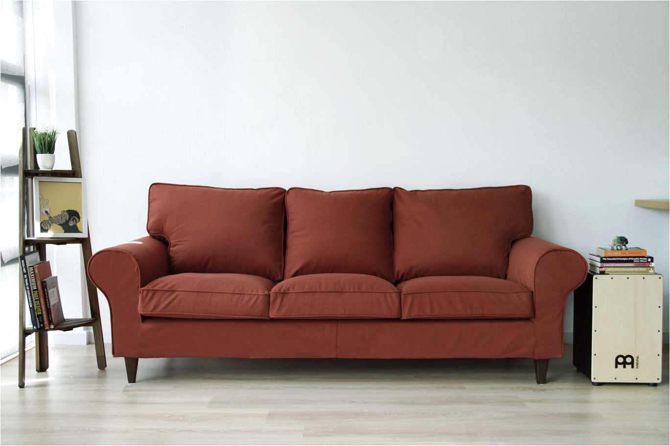 rust red woollen snug fit tailored sofa covers made by comfort works on an ikea ektorp 3 seater sofa with replacement custom stained walker wooden sofa