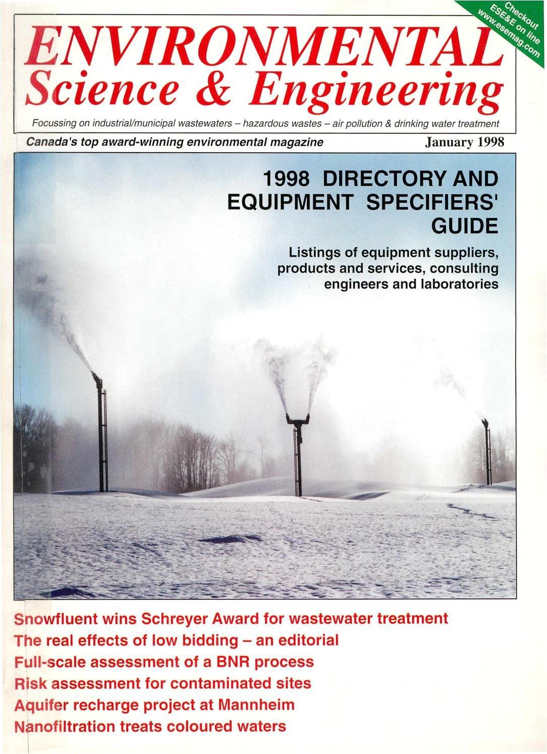 environmental science engineering magazine esemag january 1998 by environmental science and engineering magazine issuu