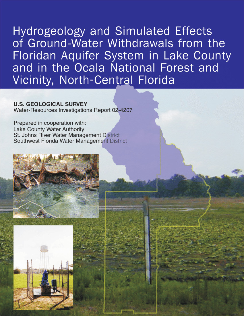 pdf hydrogeology and simulated effects of ground water withdrawals from the floridan aquifer system in lake county and in the ocala national forest and
