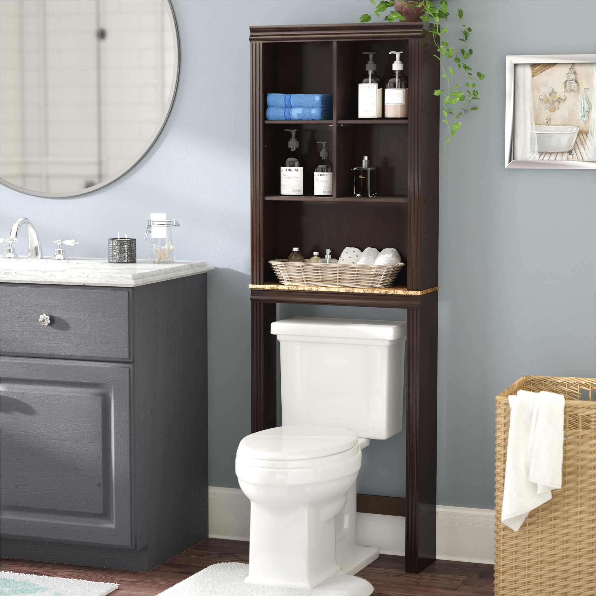 milledgeville 23 3 w x 68 58 h over the toilet storage