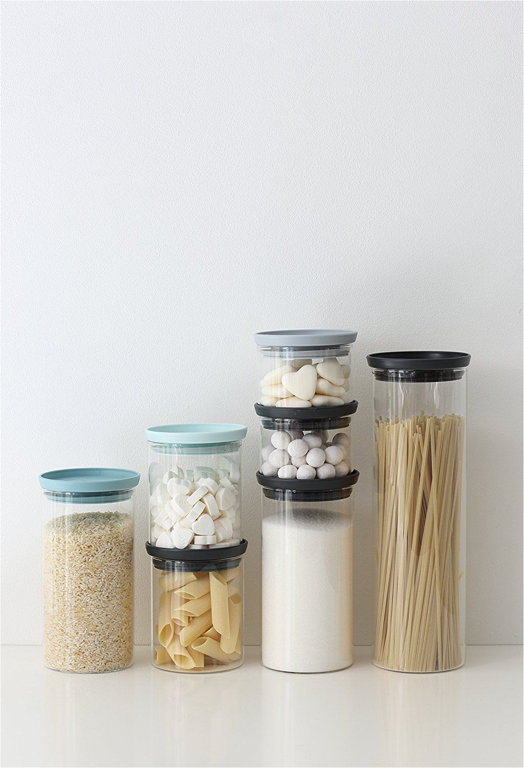 Weck Jars with Wooden Lids Uk Amazon Com Brabantia Stackable Glass Food Storage Containers Set