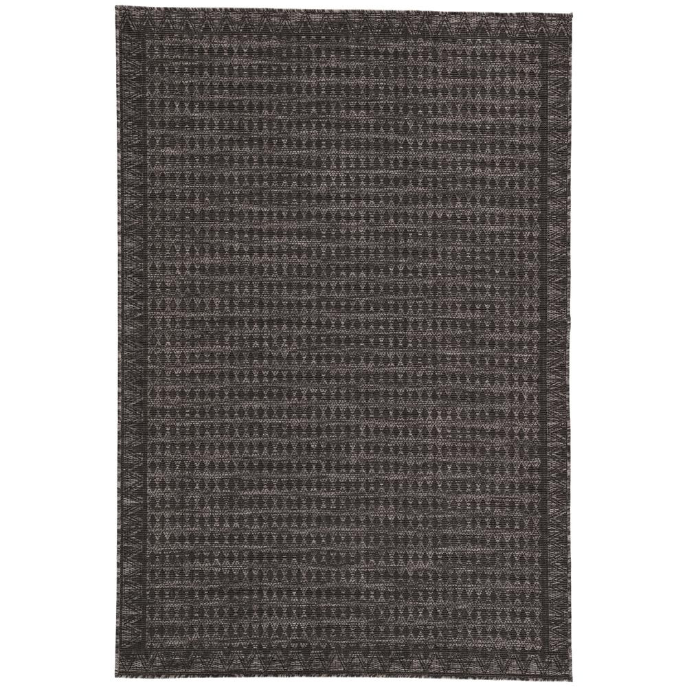 pewter 6 ft x 8 ft geometric indoor outdoor area rug