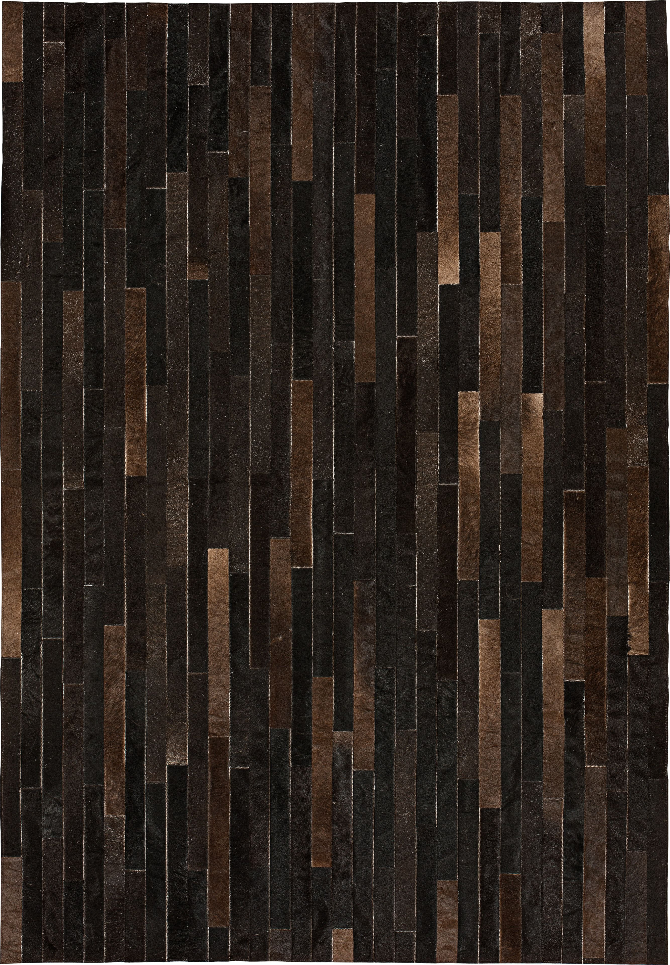 buy caminito patchwork cowhide rug umber by pampas leather made to order designer rugs from dering hall s collection of contemporary geometric stripe