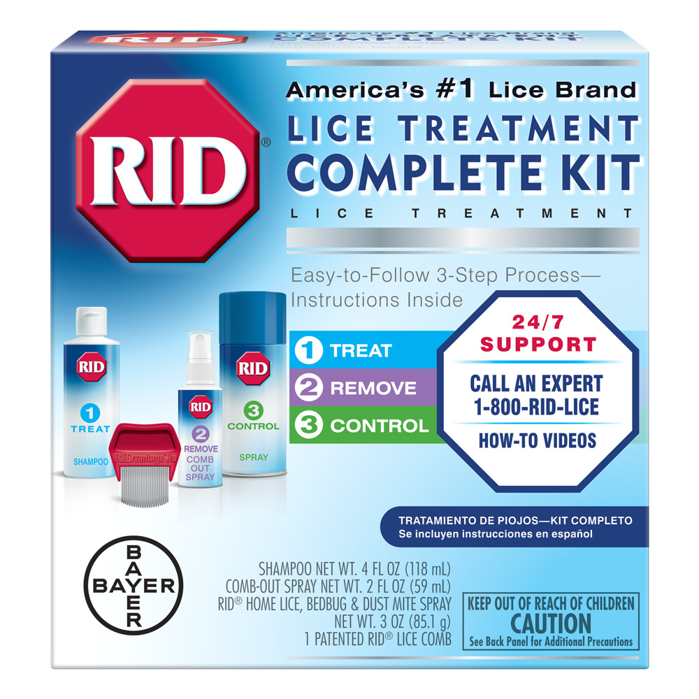 rid lice complete treatment kit to kill lice in hair and home walmart com