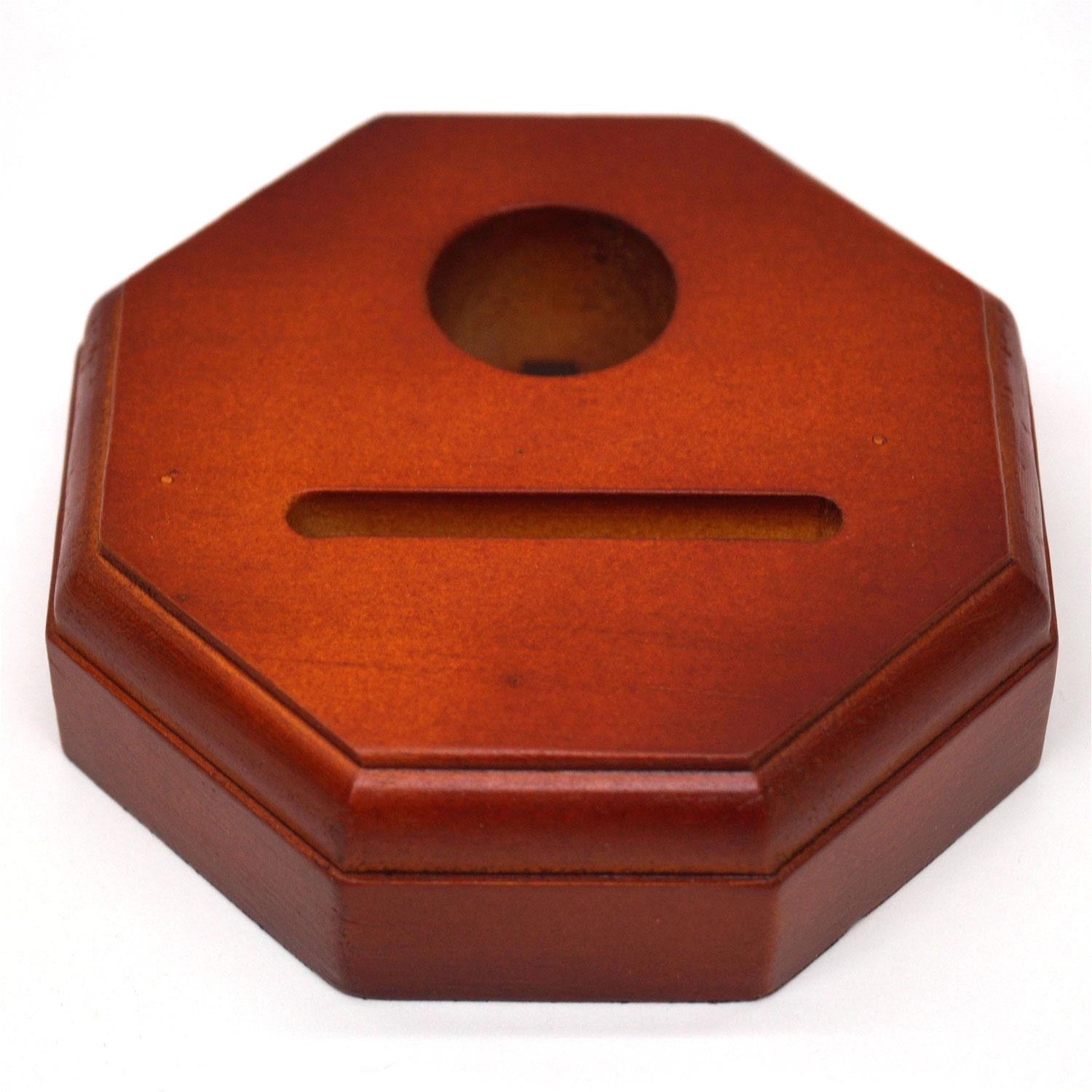 cherry finish octagon fan lamp base