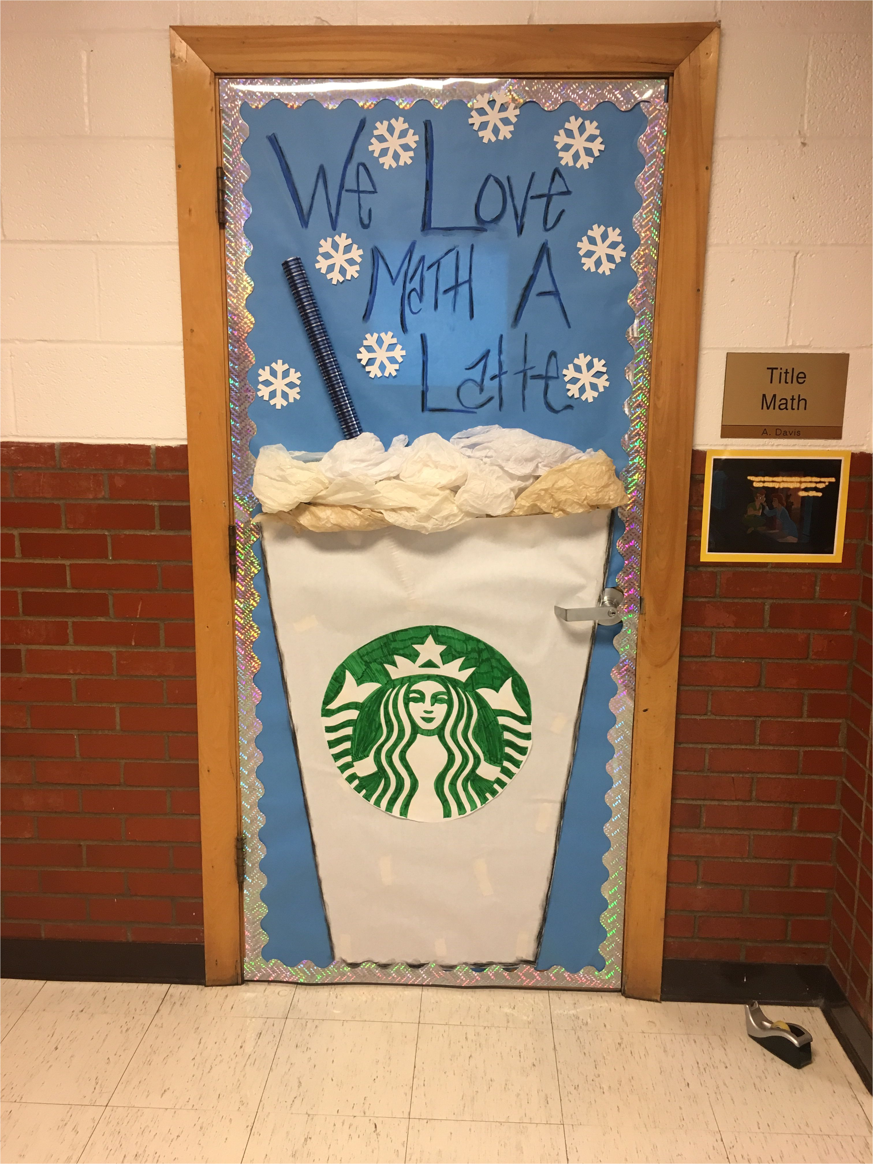 winter door decoration