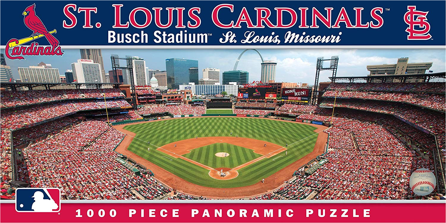 amazon com masterpieces mlb st louis cardinals stadium panoramic jigsaw puzzle 1000 piece toys games