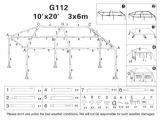 10×20 Canopy Tent assembly Instructions 10×20 Party Tent Gazebo Outdoor Replacement Parts G112