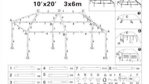 10×20 Canopy Tent assembly Instructions 10×20 Party Tent Gazebo Outdoor Replacement Parts G112