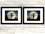 18×24 Mat with 16×20 Opening Set Of 2 Art Prints Ballet Dance Ballerina Moon Teal Bedroom Etsy